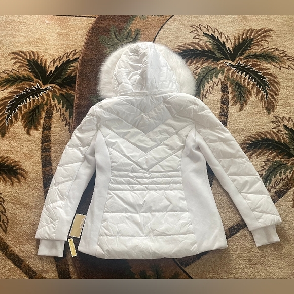 NWT Stunning Michael Kors White Winter Coat Designer MK Jacket S M L XL - Picture 5 of 13
